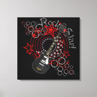 Toile KRW Rock Star Guitare Art