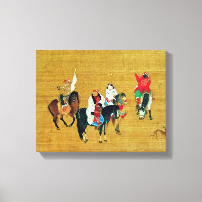 Toile Kublai Khan Hunting, dynastie Yuan (Recto)