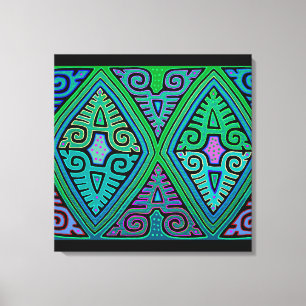 Toile Kuna Indian Diamond Mola