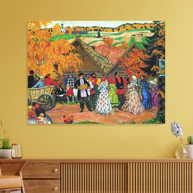 Toile Kustodiev - Fête villageoise, (Insitu(Salon))