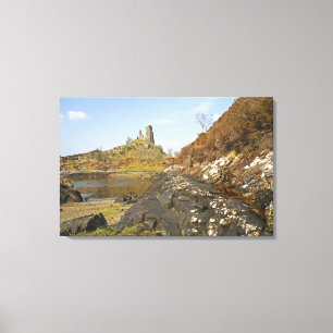 Toile Kyleakin, Écosse. Les ruines antiques de