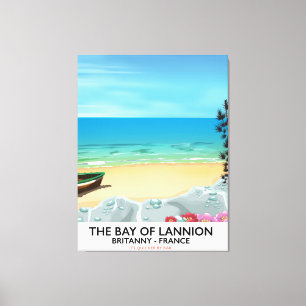 Toile La baie de Lannion affiche de voyage en France