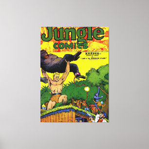 Toile La bande dessinée Vintage de Jungle Gorilla
