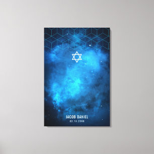 Toile La barre bleue Mitzvah de galaxie de l'espace