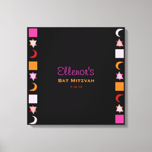 Toile La barre LUMINEUSE Mitzvah de batte du ROSE