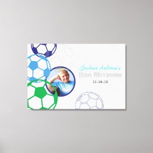 Toile La barre Mitzvah du FOOTBALL signent dedans la