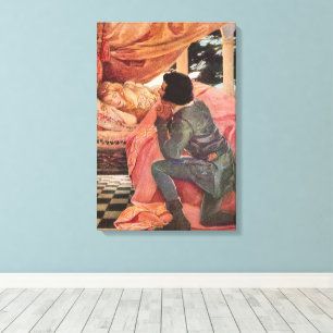 Toile La Belle au Bois Dormant vintage par Jessie Willco