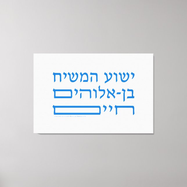 Toile La Bible Verse Jésus Christ Fils vivant Dieu-Hébre (Recto)