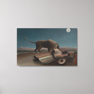 Toile La Bohémienne endormie d'Henri Rousseau, Art Vinta