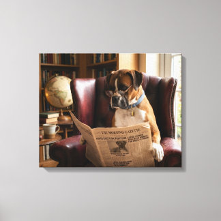 Toile La Boîte Aboiements Quotidienne Édition Chien Boxe