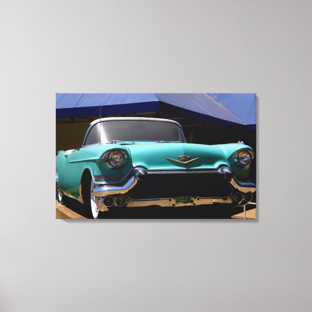 Toile La Cadillac décapotable verte d'Elvis Presley à (Recto)