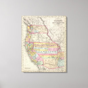 Toile La Californie, Orégon, Washington, Utah, Nouveau