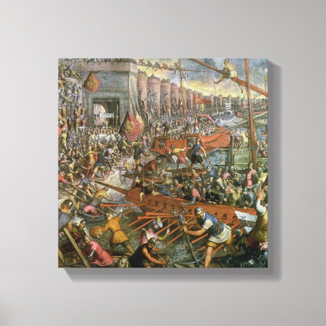 Toile La capture de Constantinople en 1204 (huile sur ca (Recto)
