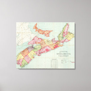 Toile La carte de Mackinlay de la province de la