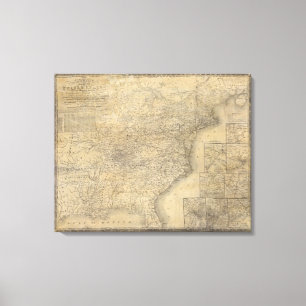 Toile La carte de Mitchell des États-Unis