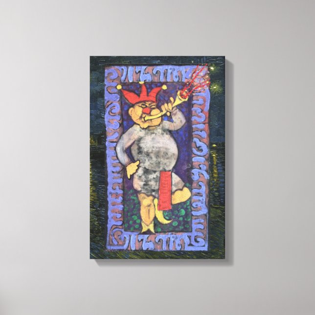 Toile La carte de tarot du fou (Recto)