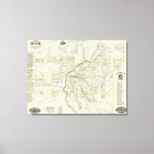 Toile La carte de Thayer de Denver le Colorado