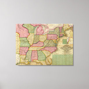 Toile La carte nationale de Mitchell de la République