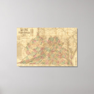 Toile La carte officielle de Lloyd de l'état de Virgini