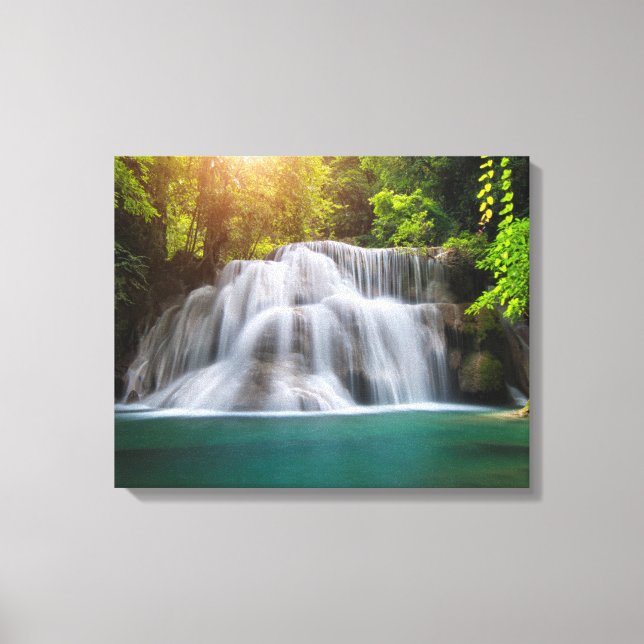 Toile La cascade d'Erawan | Kanjanaburi Thaïlande (Recto)