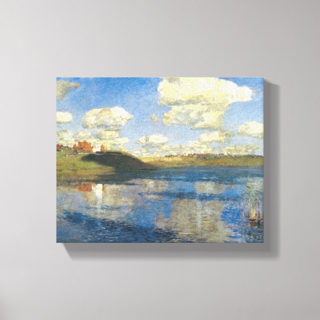 Toile La célèbre peinture d'Isaak Levitan "Le Lac" (Recto)