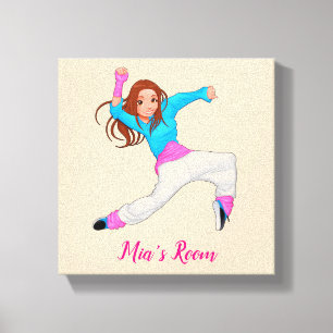 Toile La chambre à coucher nommée de la fille de hip hop
