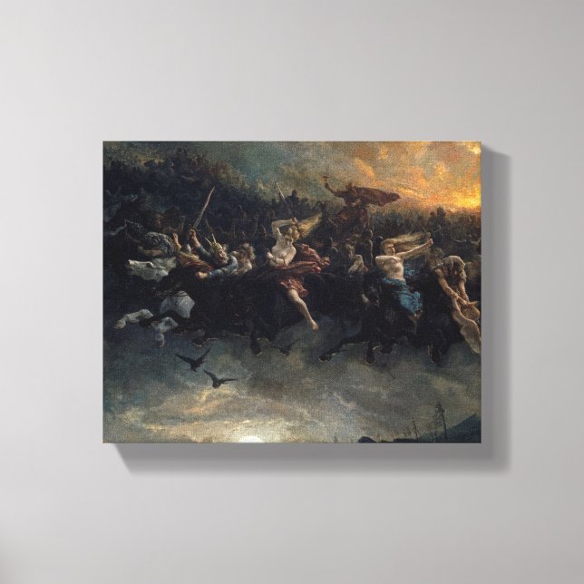 Toile La chasse sauvage d'Odin, 1872 par Peter Nicolai A (Recto)