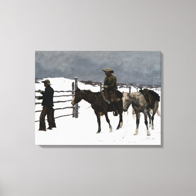 Toile La chute du cowboy 1895 Frederic Remington (Recto)