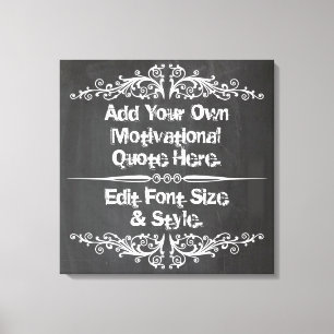 Toile La citation de motivation faite sur commande,