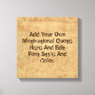 Toile La citation de motivation faite sur commande, font