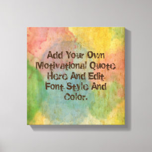 Toile La citation de motivation faite sur commande, font