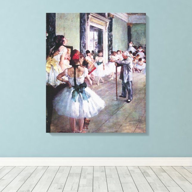 Toile La Classe de danse par Edgar Degas, Art de ballet  (Insitu (Plancher de Bois))