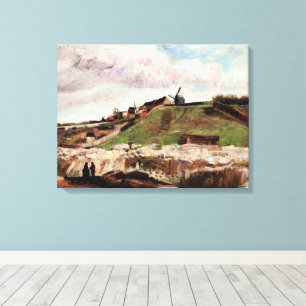 Toile La colline de Montmartre avec carrière par Vincent