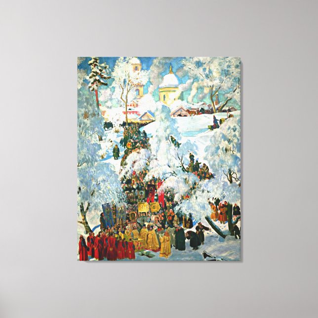 Toile La consécration de l'eau sur la théophanie (Recto)