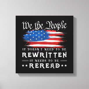 Toile La Constitution américaine du drapeau doit être re