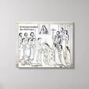 Toile La conversion des Aztèques en romain