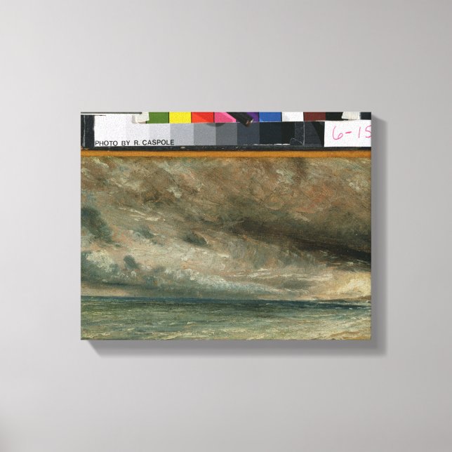 Toile La côte à Brighton - Stormy Evening, c.1828 (oi (Recto)