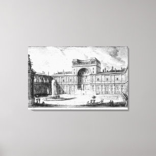 Toile La cour de belvédère à Vatican Rome