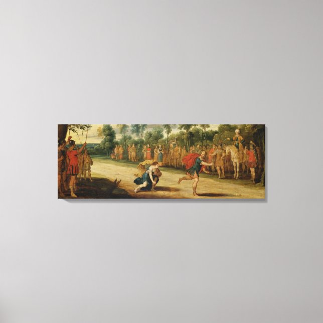 Toile La course d'Atalanta et Hippomène (huile sur panne (Recto)