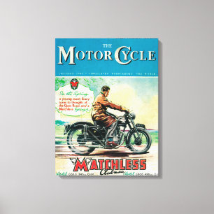 Toile La couverture de magazine de motocycle