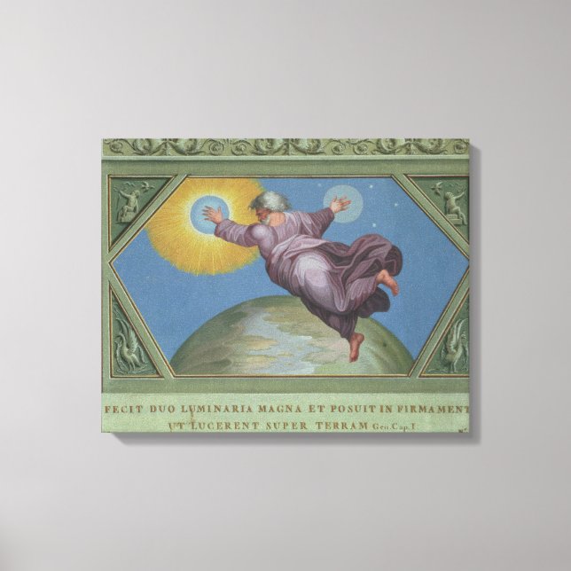 Toile La création de la lumière, illustration du Rapha (Recto)
