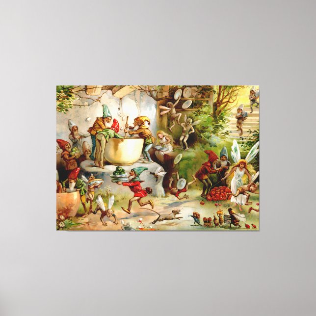 Toile La cuisine des Gnomes - 1895 (Recto)