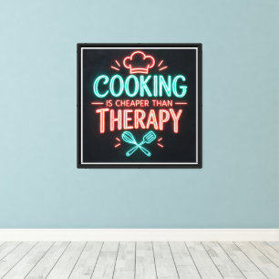 Toile La cuisine est moins chère que la thérapie