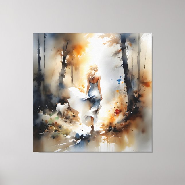 Toile La Dame À Travers Une Forêt (Recto)