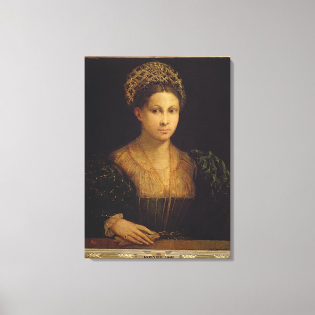Toile La Dame au Turban Vert (Recto)