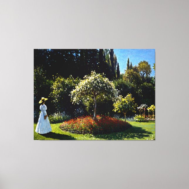 Toile La dame dans le jardin (Recto)