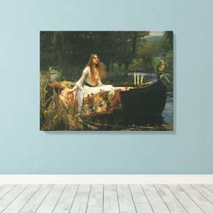Toile La Dame de Shalott sur un bateau par John William