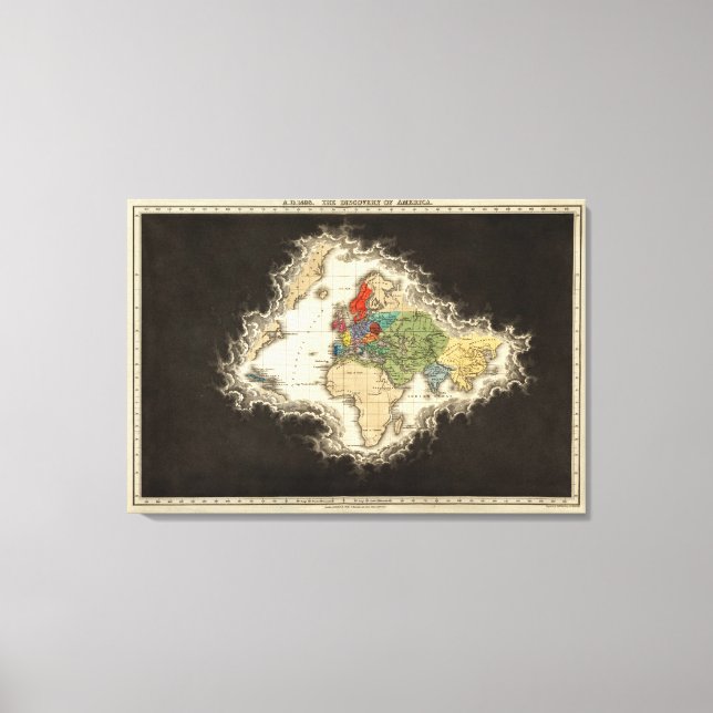 Toile La découverte de l'Amérique 1498 AD (Recto)