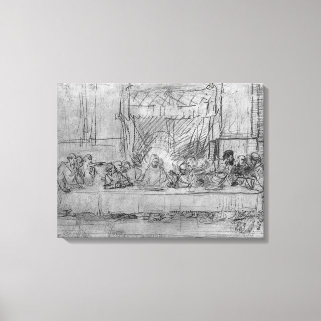 Toile La Dernière Cène, après fresque de Leonardo da (Recto)