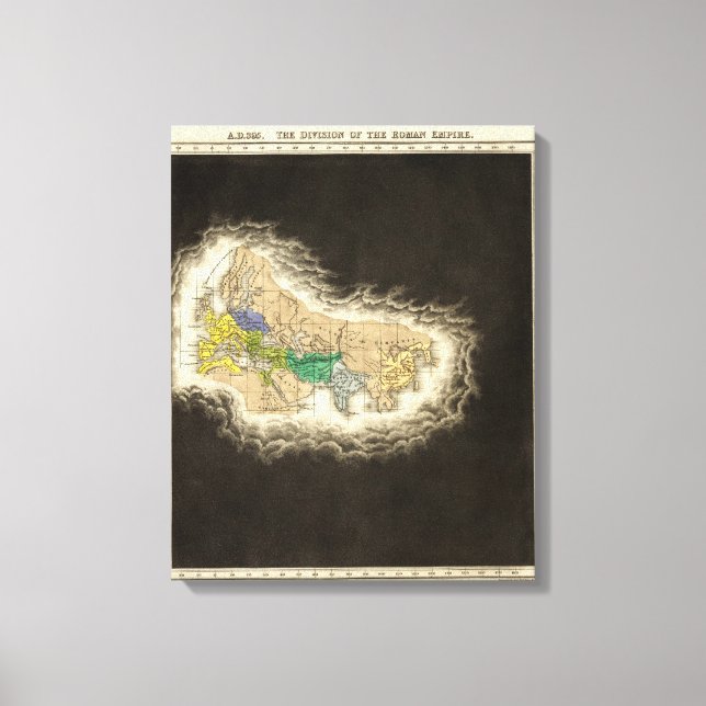 Toile La Division de l'Empire Romain 395 après J.-C. (Recto)